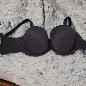 Fantasie sz 34I dark charcoal gray bra w/lace trim